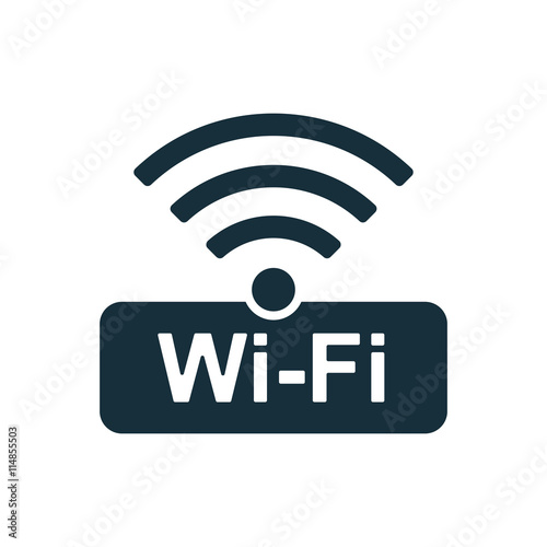 wi-fi point icon on white background