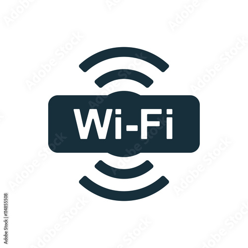 wi-fi point icon on white background