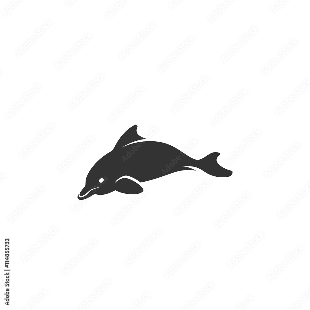 Dolphin icon isolated on white background Dolphin icon isolated on white background