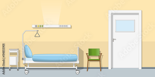 Illustration of a sickroom