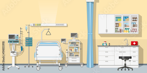 Illustration an intensive care unit