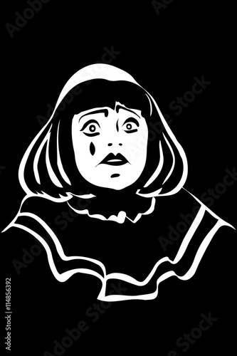  sad white clown