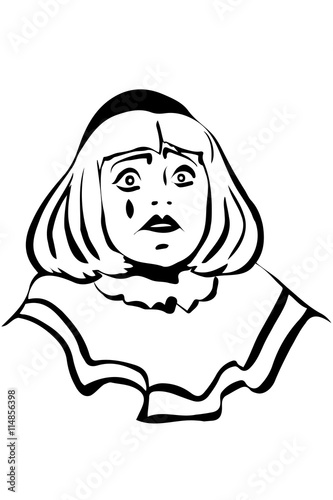  sad white clown