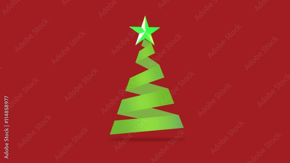 Christmas tree spiral shape animation motion graphic Christmas tree spiral shape animation motion graphic