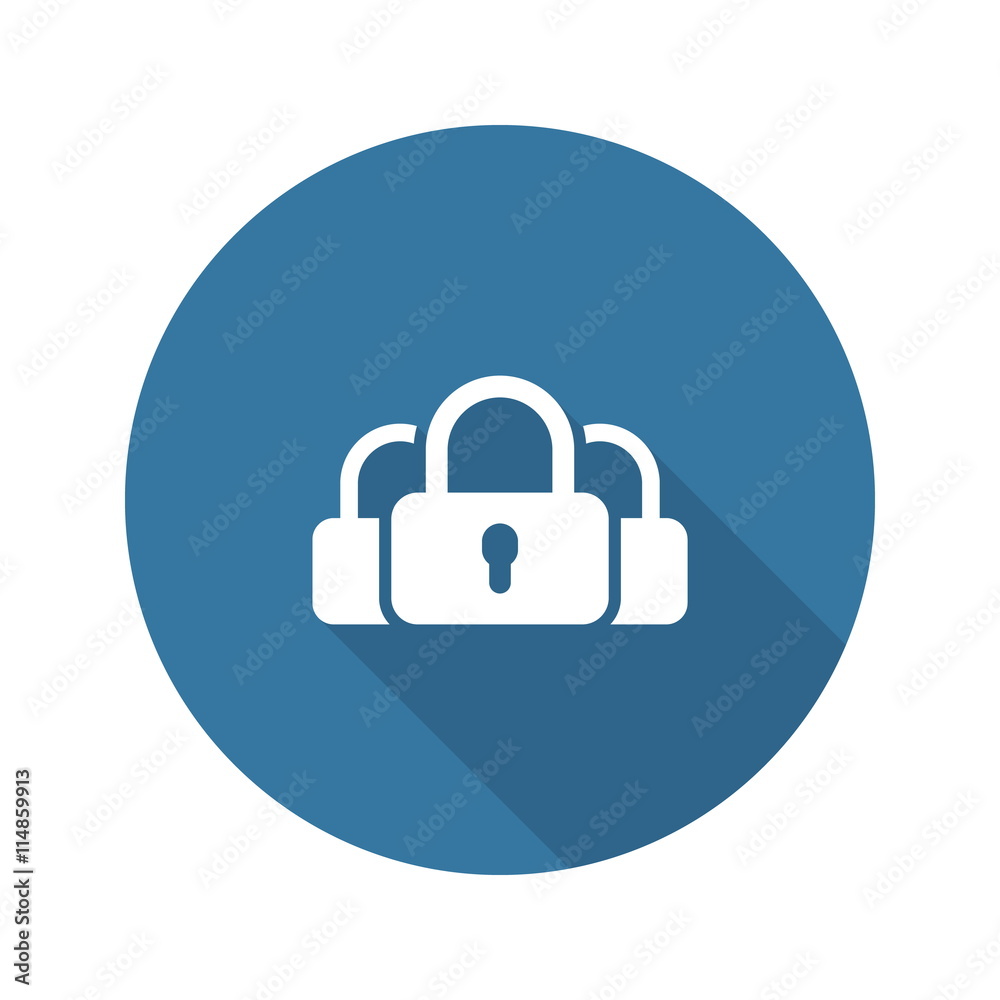 Multikey Security Services Icon. Flat Design. Multikey Security Services Icon. Flat Design.