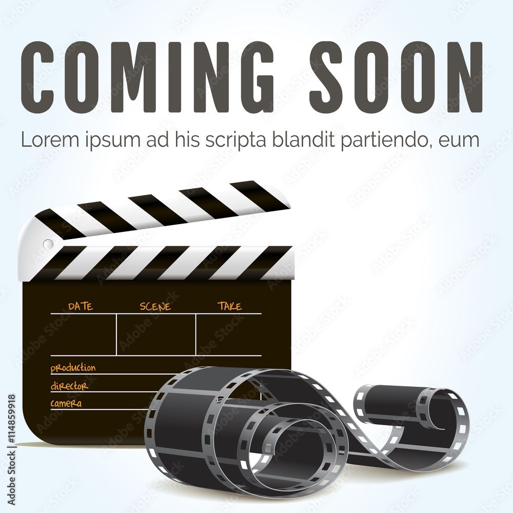 Fototapeta premium Кинотеатр, плакат кинолента кинокадр