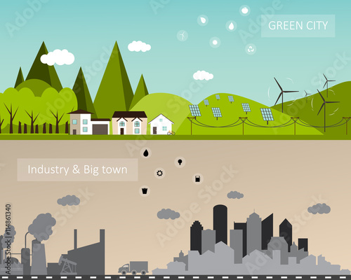 eco city industry and big town