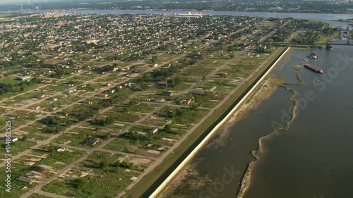 Few remaining houses in 9th Ward, New Orleans, Louisiana after Hurricane Katrina