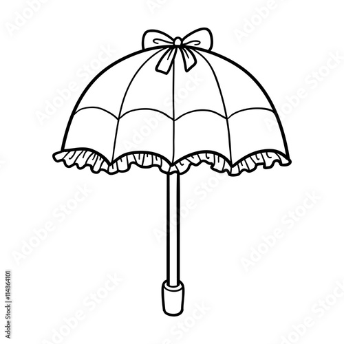 Coloring book for children, umbrella