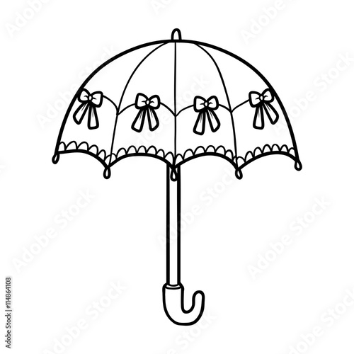 Coloring book for children, umbrella