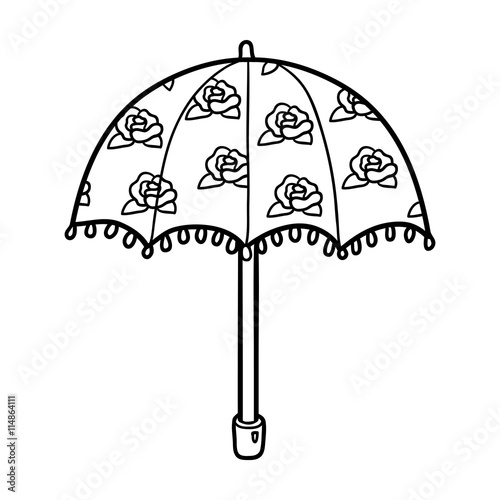 Coloring book for children, umbrella