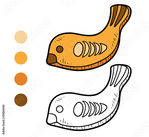 Coloring book for children, cookies