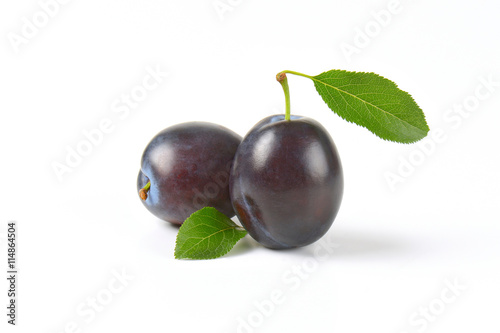 two ripe plums