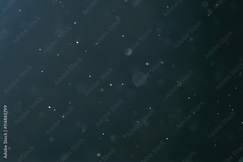 Fototapeta premium real backlit dust particles with blue toned flare