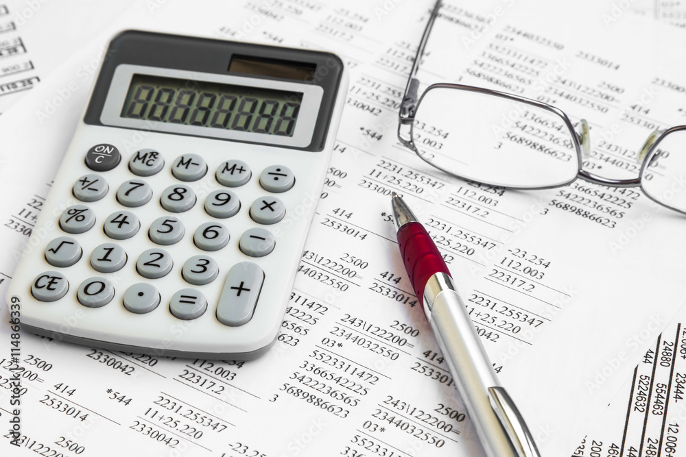 Financial accounting with paper reports and calculator Financial accounting with paper reports and calculator