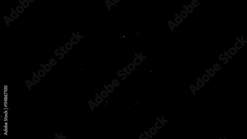 Shockwave magnetic gravitation flame wave explode animation motion graphic abstract effect include alpha matte on black background.