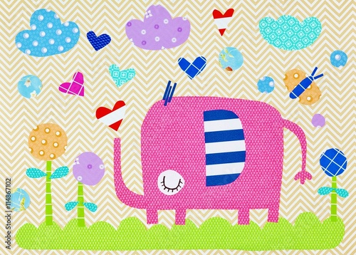 Little elephant. Illustration for children