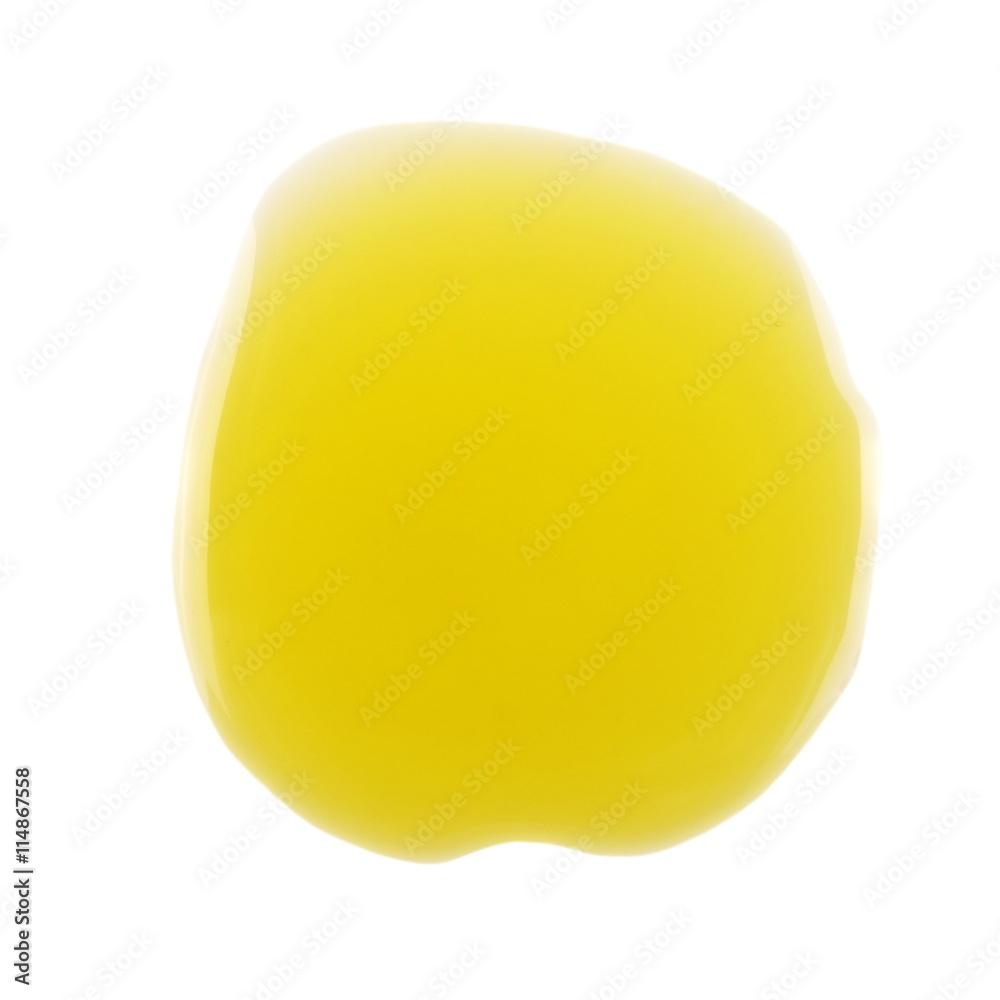 Puddle of olive oil isolated on white Puddle of olive oil isolated on white