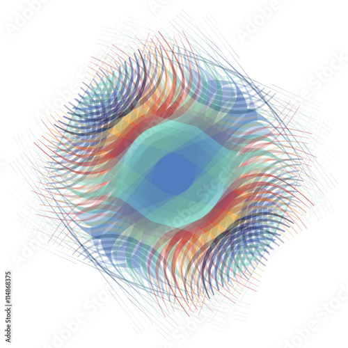 Abstract colorful elliptical geometric digital art background