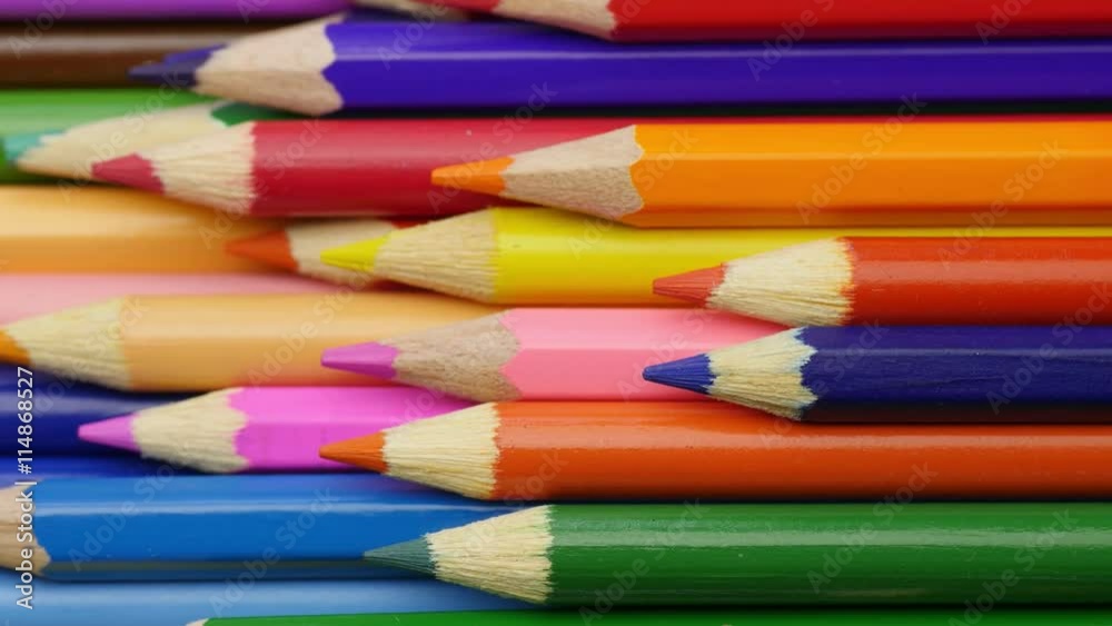 Color pencils lay down into box.
Color pencils lay down into box.