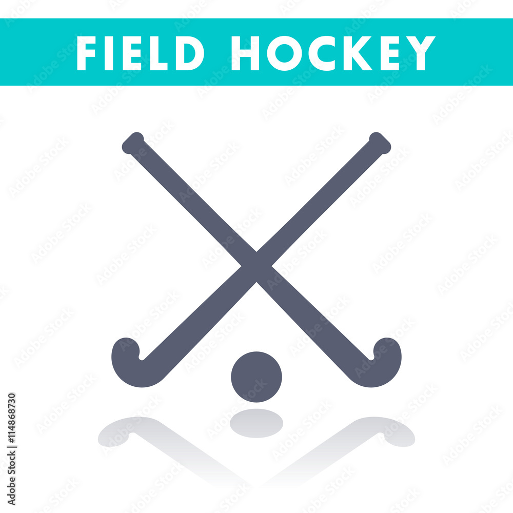 Field Hockey icon isolated on white, vector illustration Field Hockey icon isolated on white, vector illustration