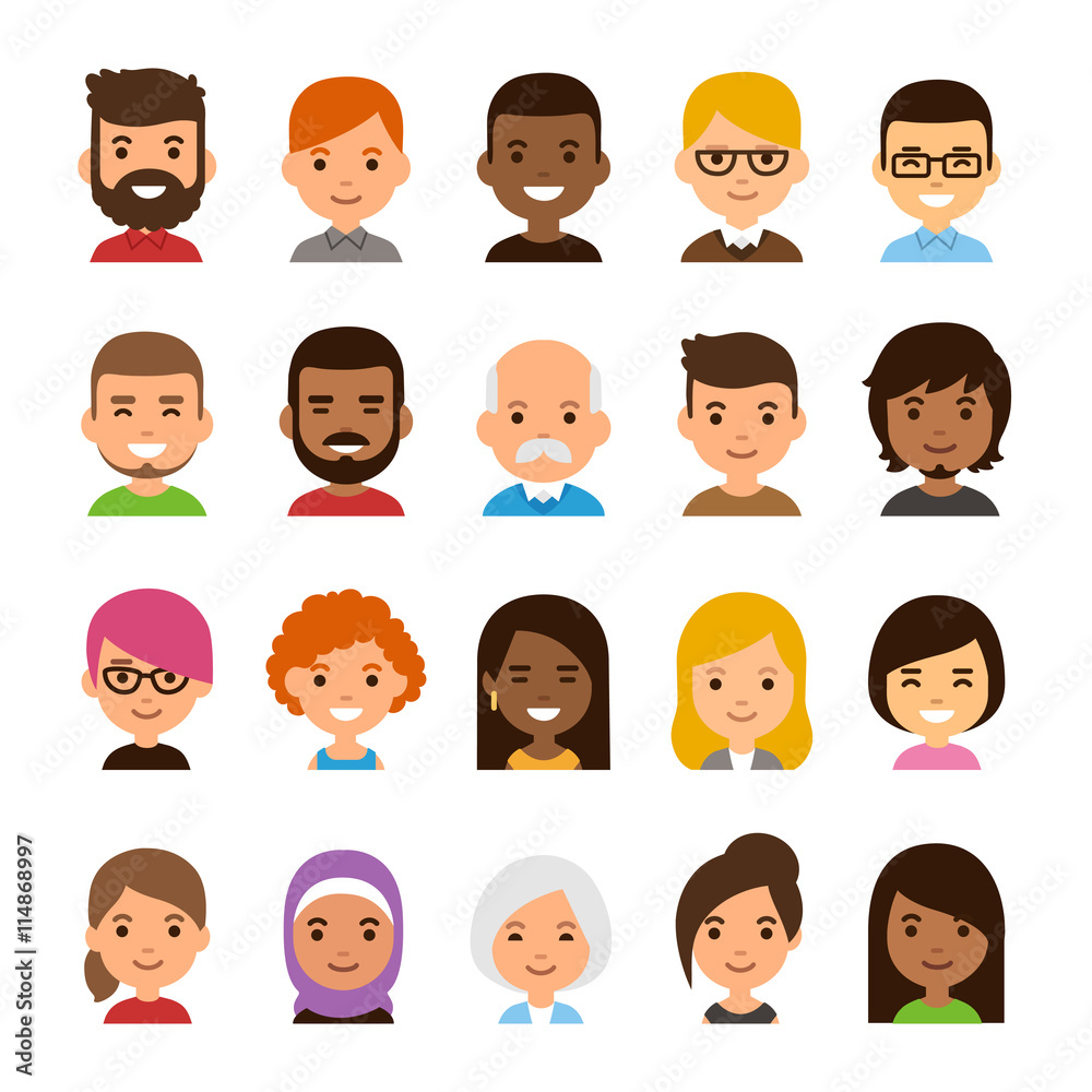 Cartoon avatar set