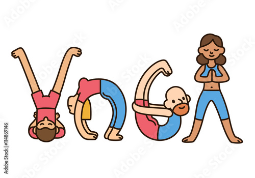 yoga people illustration