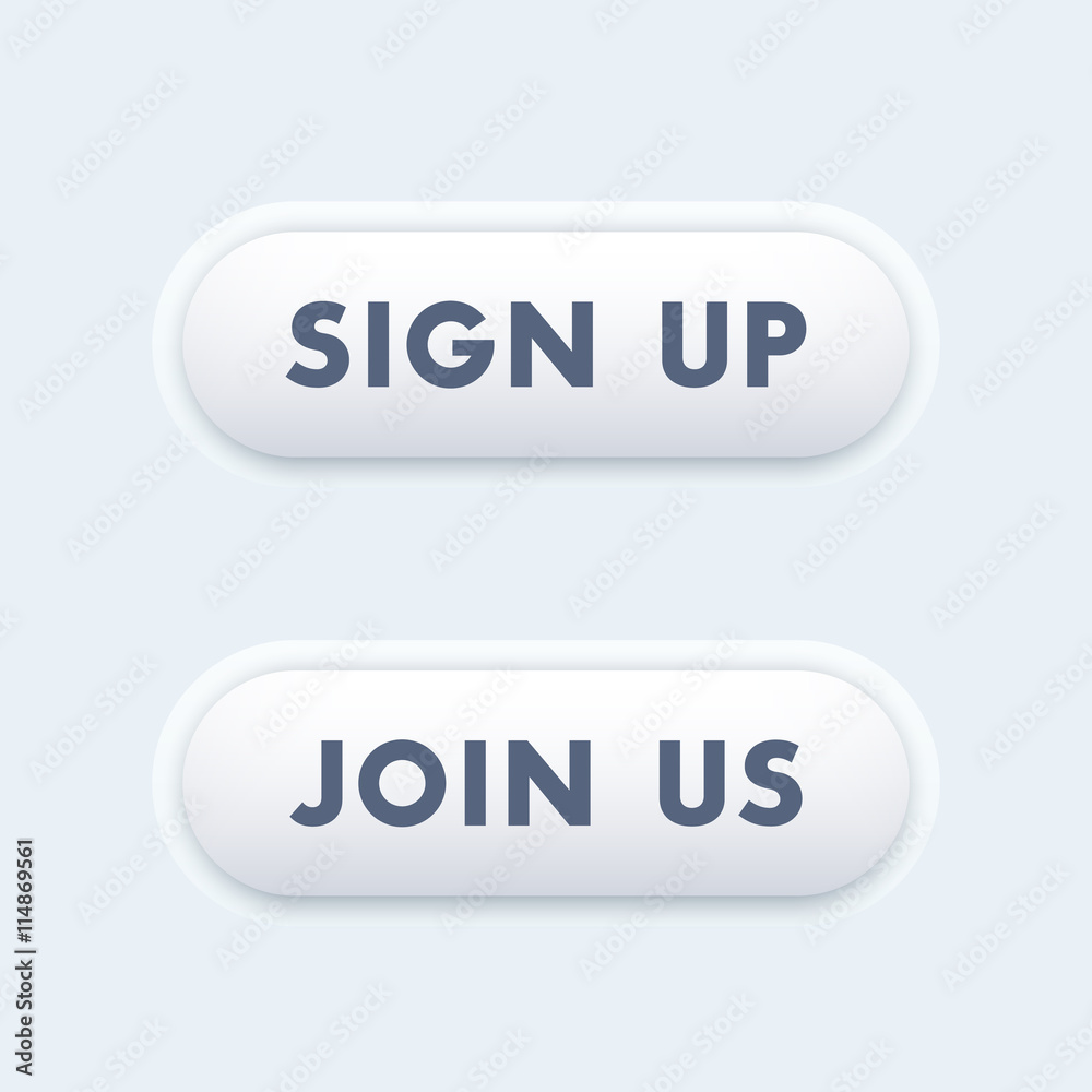 sign up, join us buttons for websites, vector illustration sign up, join us buttons for websites, vector illustration