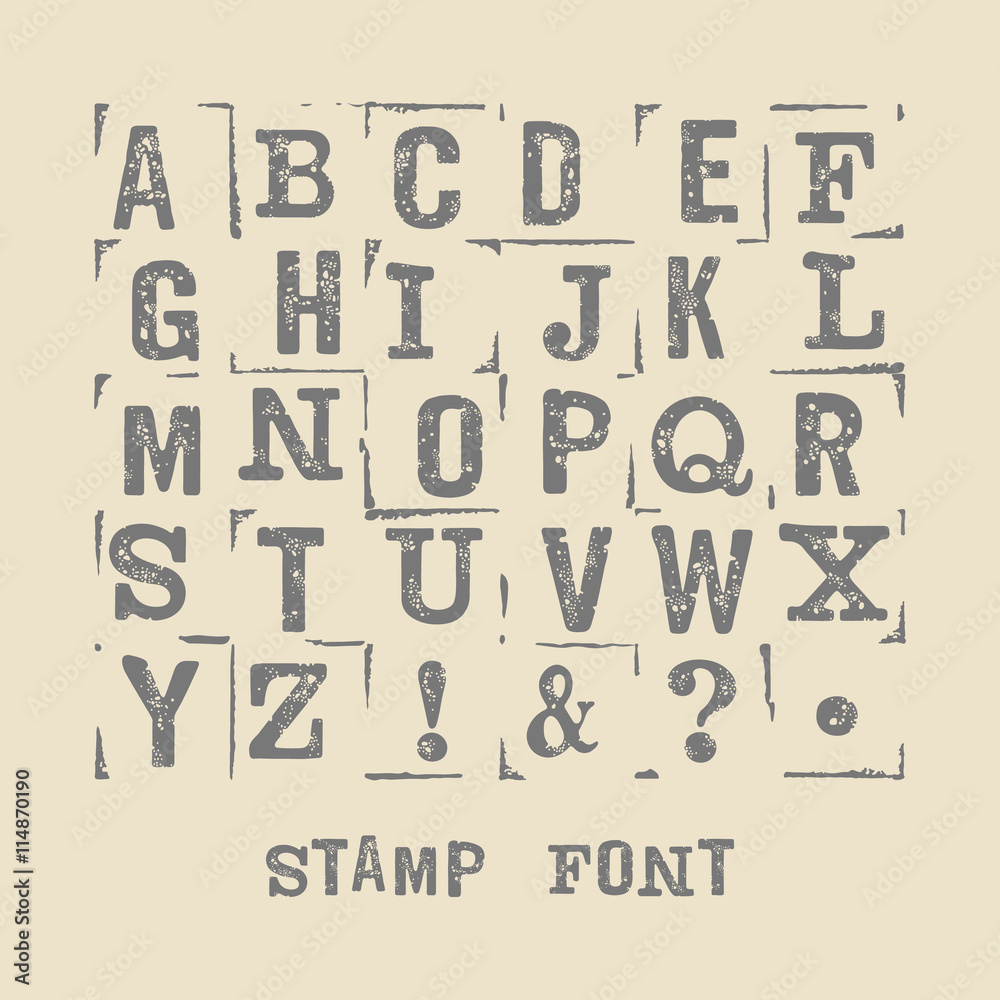 Stamp font sim 2