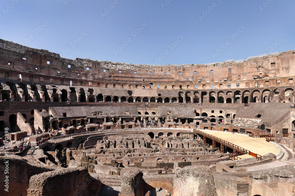 The ancient Roman Colosseum