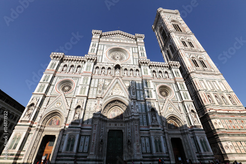 The facade of Florence Cathedral, Basilica di santa Maria del Fiore