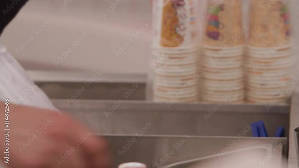 the bartender cooks cold drink the bartender cooks cold drink