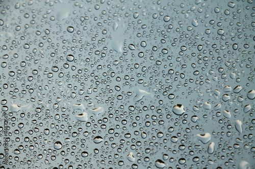Rain drops on window , rainy day