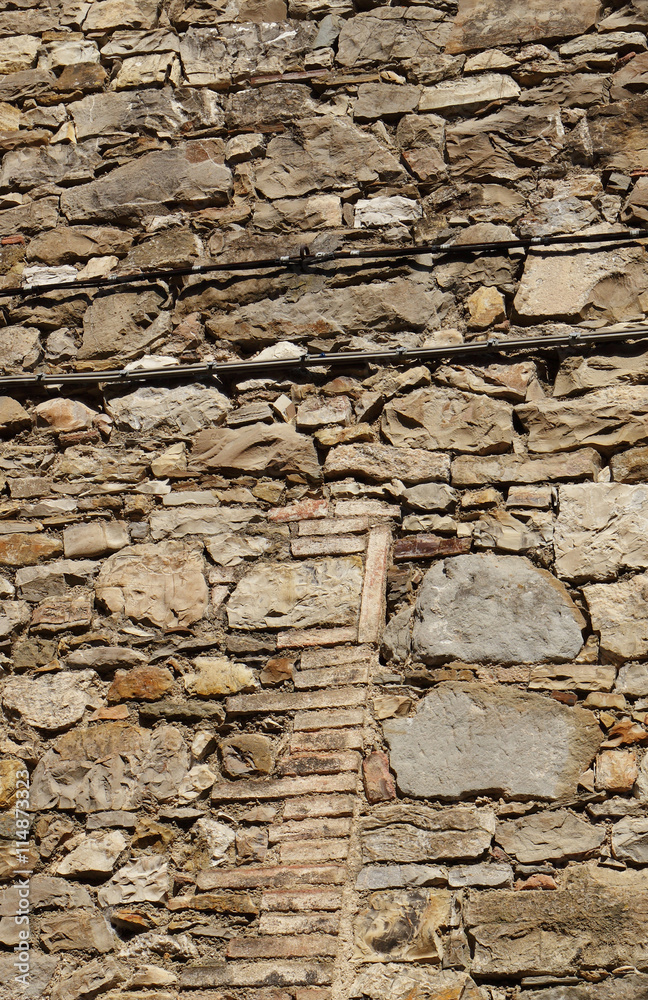 Ancient wall of the City of Castellina in Chianti 