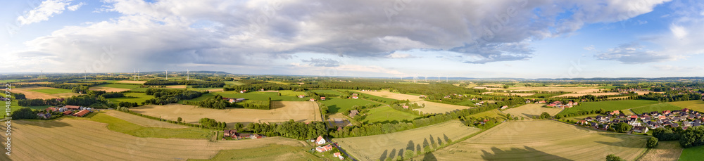 Luftbild-Panorama Norddeutschland Wiehengebirge