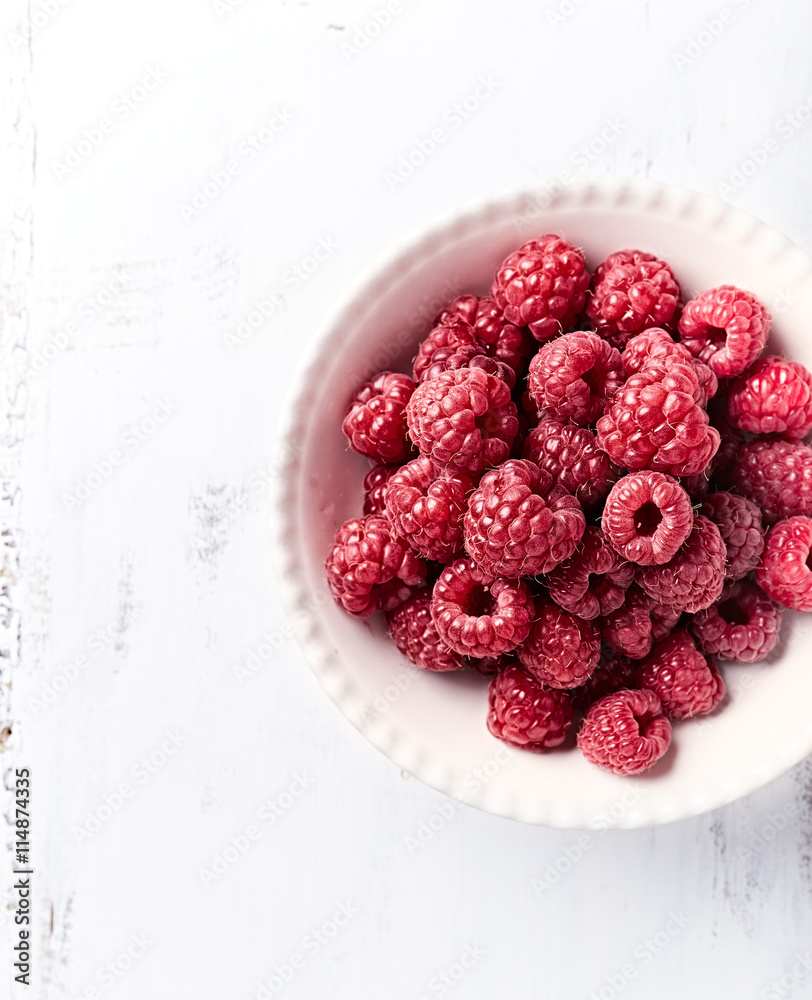Fresh organic raspberries in a bowl
Fresh organic raspberries in a bowl
