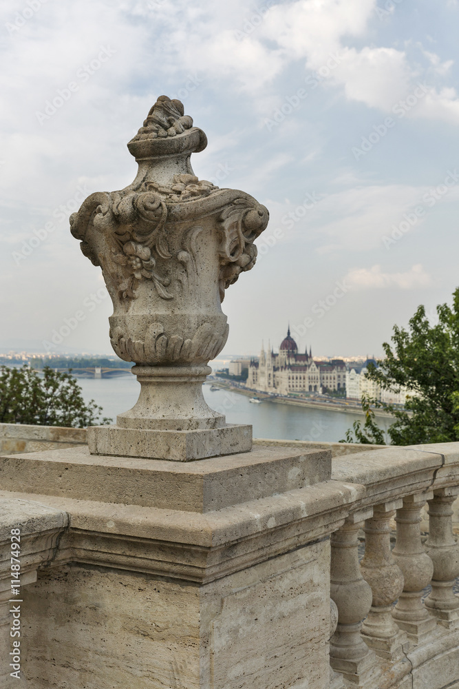 Budapest view with Parliament Building from Royal Palace