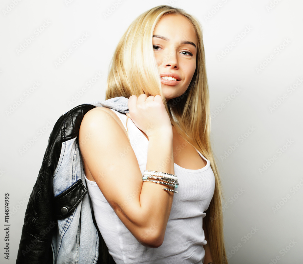 Fototapeta premium Young cute smiling blond girl