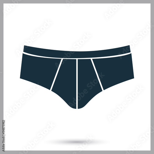 Man panties icon on the background