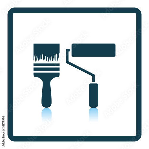 Icon of construction paint brushes