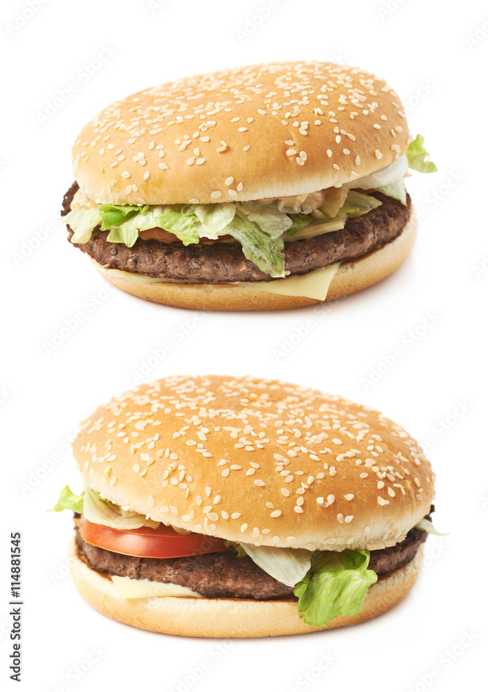 Fresh hamburger isolated Fresh hamburger isolated