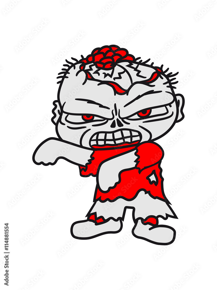 Obraz premium evil little sweet child zombie dangerous grim