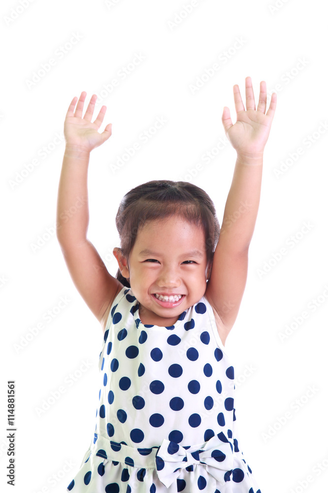 Asian girl over white background Asian girl over white background