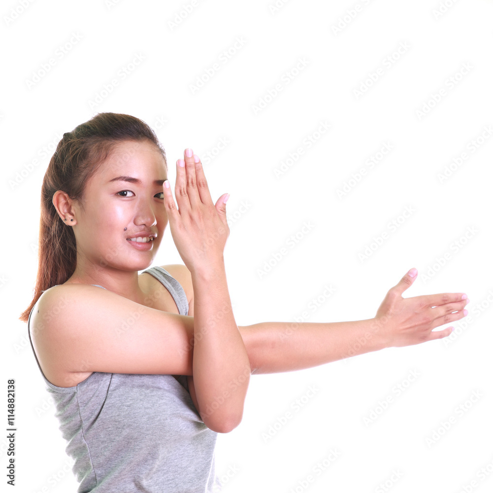 Asian women are yoga exercises Asian women are yoga exercises