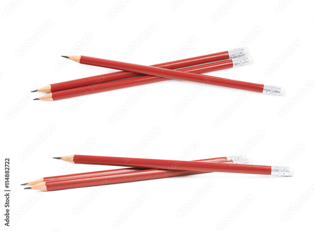 Pile of drawing pencils isolated Pile of drawing pencils isolated
