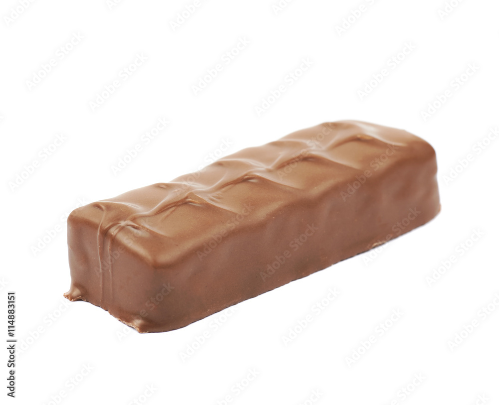 Caramel chocolate bar isolated Caramel chocolate bar isolated