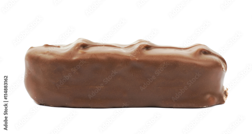 Coconut filled chocolate bar isolated Coconut filled chocolate bar isolated