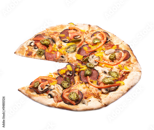 Mexican pizza isolated