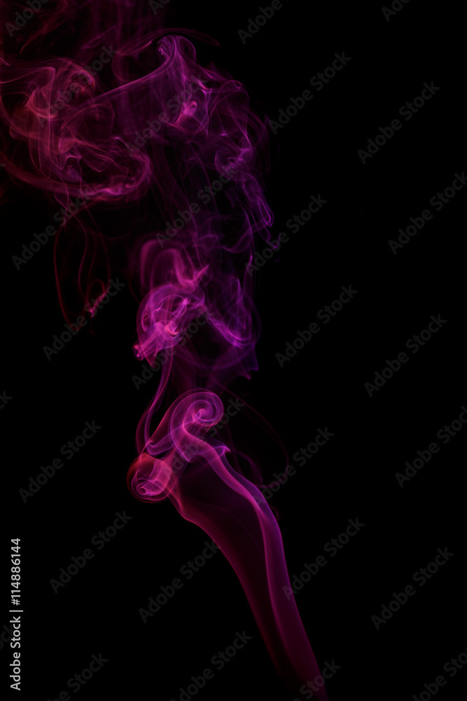 Abstract purple smoke from aromatic sticks. Abstract purple smoke from aromatic sticks.