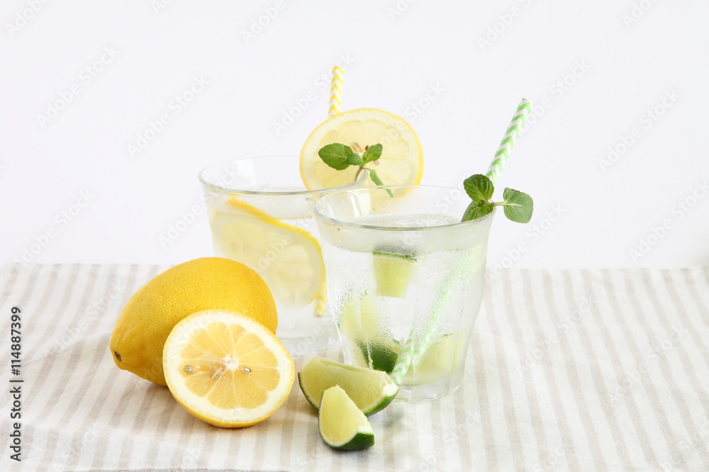 Homemade Fresh Detox Water Lemon, Lime & Mint Homemade Fresh Detox Water Lemon, Lime & Mint